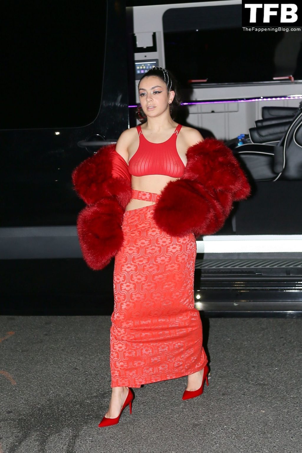 Braless Charli XCX Stuns in All Red Out in NYC (9 Photos)