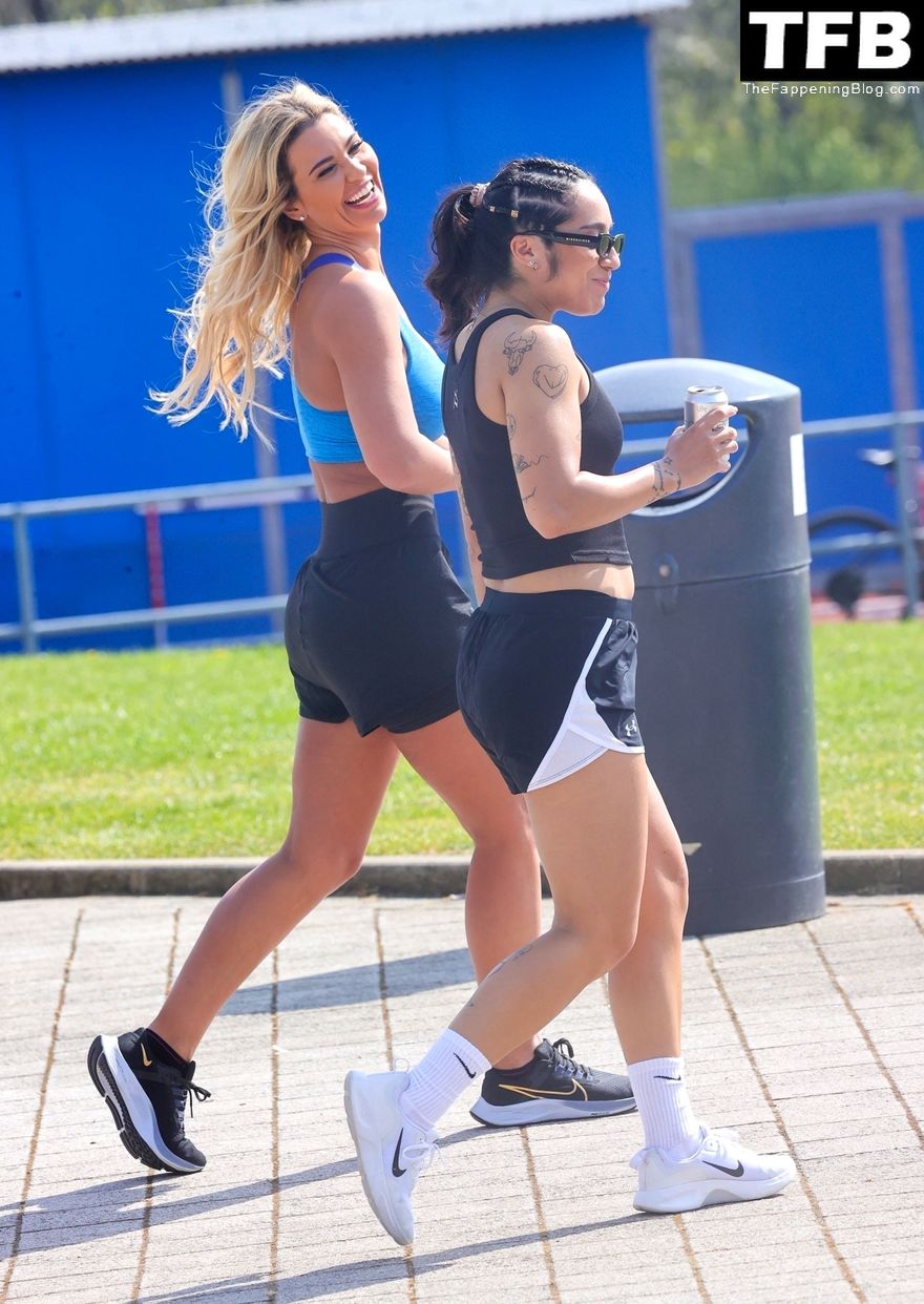 Busty Christine McGuinness Shows Off Extensive Bruising on Her Arms Looking Hot in a Blue Top (25 Photos)