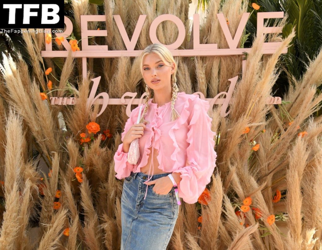 Elsa Hosk Poses Braless at Revolve Festival at the Coachella Valley Music and Arts Festival (27 Photos)