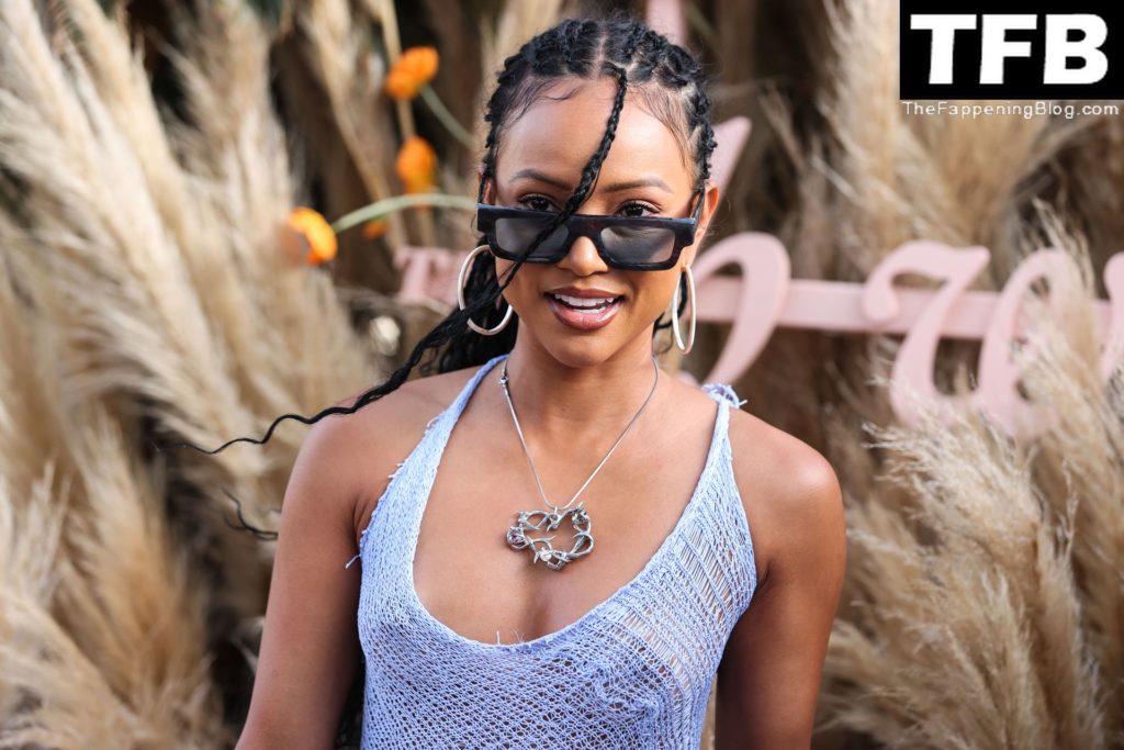 Karrueche Tran Shows Her Nude Tits as She Steps Out at Revolve Fest During Coachella (82 Photos)