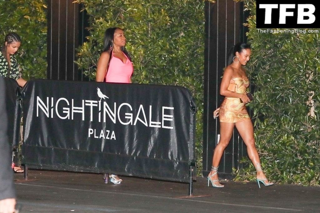 Leggy Karrueche Tran Parties at Nightingale Nightclub for Quavo’s 31st Birthday in LA (29 Photos)