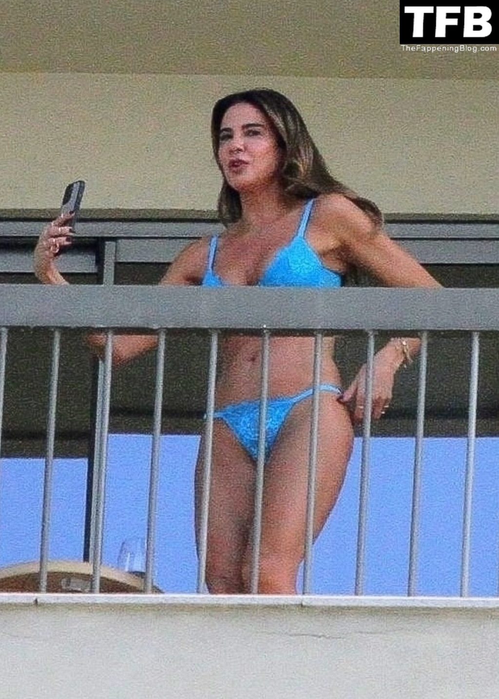 Luciana Gimenez Relaxes in a Blue Bikini on the Balcony of Her Hotel in Rio de Janeiro (35 Photos)