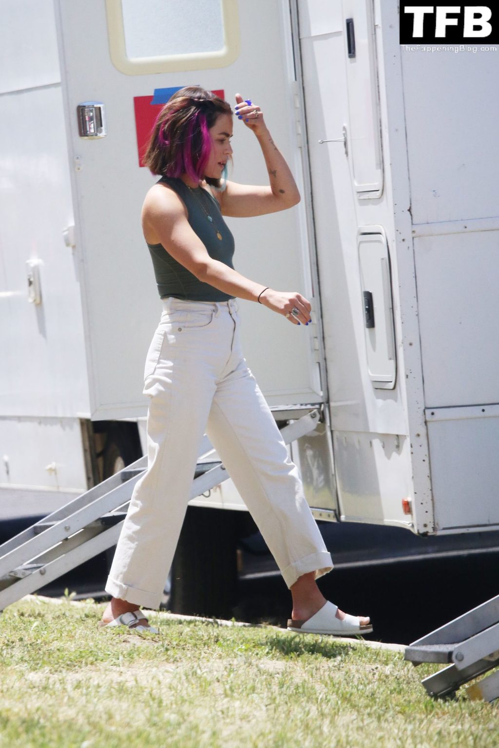 Braless Lucy Hale Gets Into Character on The Set of a New Project in LA (36 Photos)