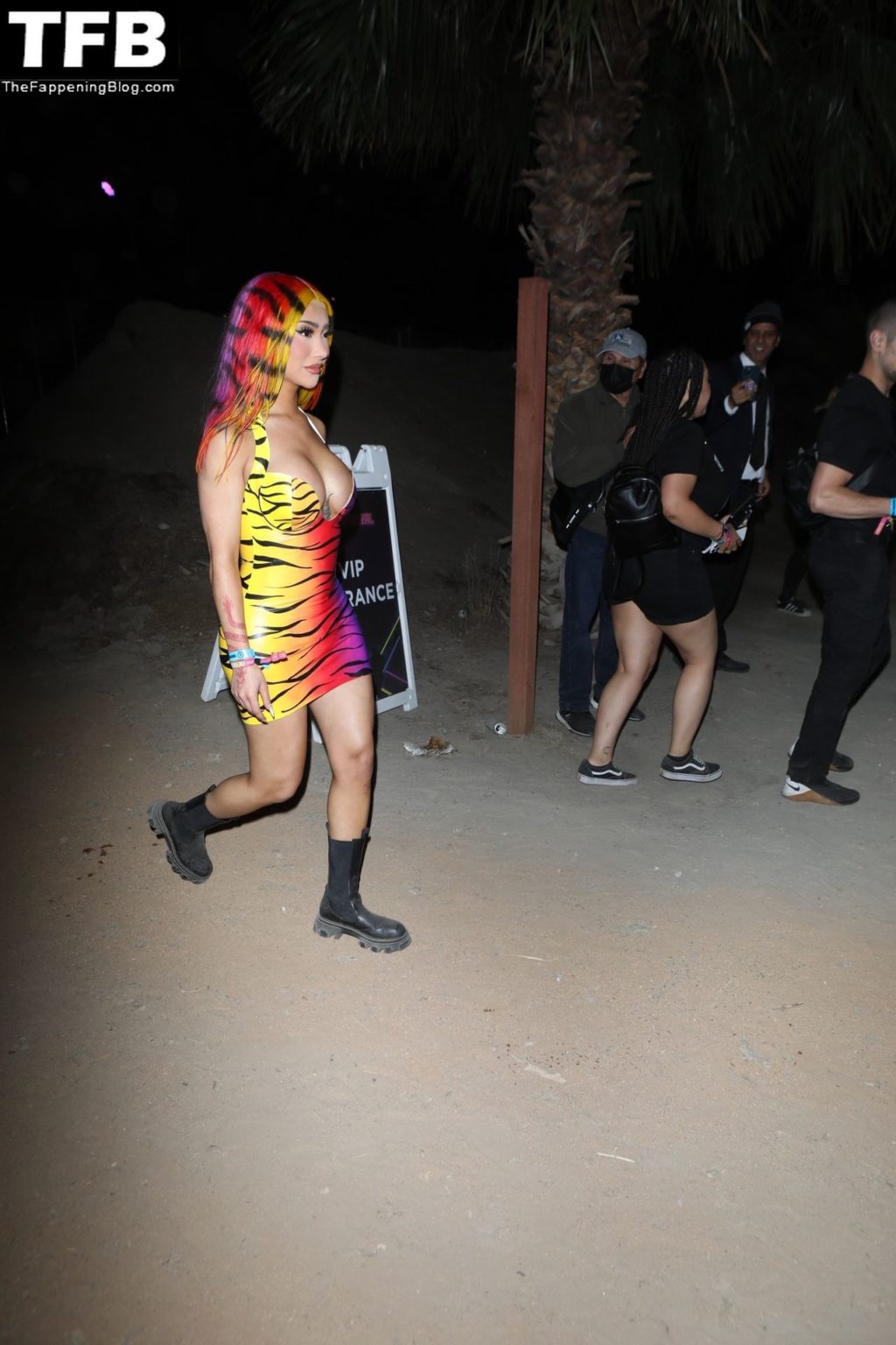 Nikita Dragun Takes a Step on the Wild Side Leaving Coachella’s Neon Festival (21 Photos)