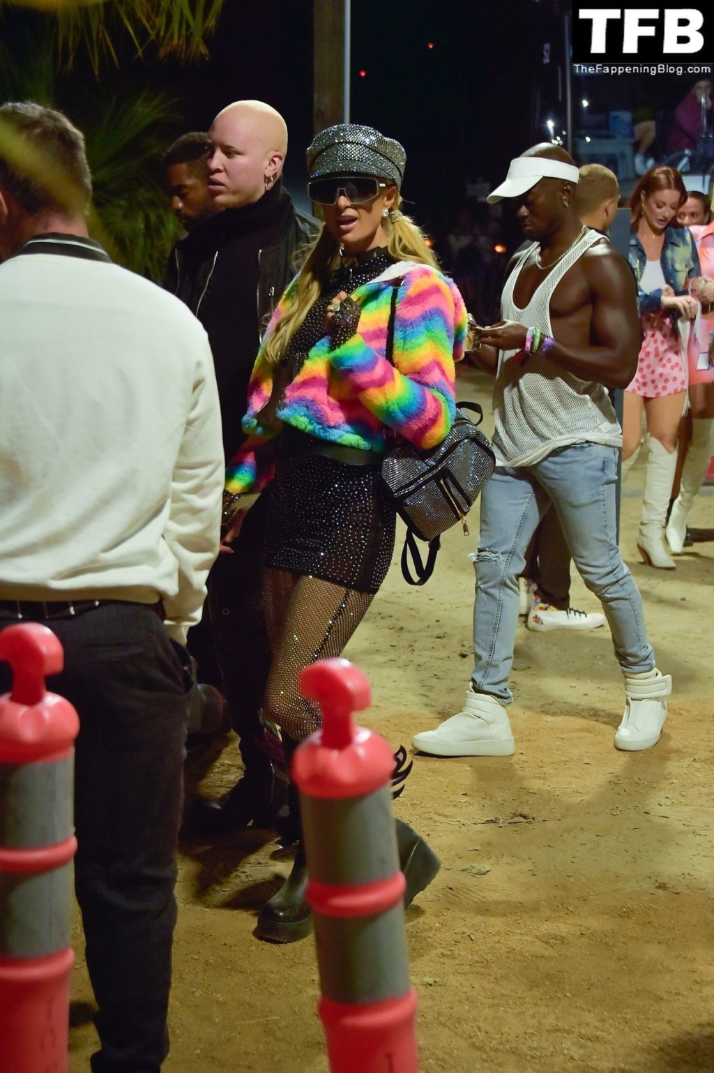 Braless Paris Hilton Arrives at the Neon Carnival Party During Coachella (35 Photos)