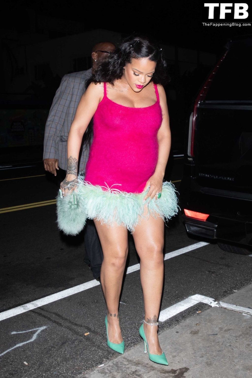 Rihanna Puts Her Baby Bump on Display Grabbing Dinner at Giorgio Baldi (100 Photos)