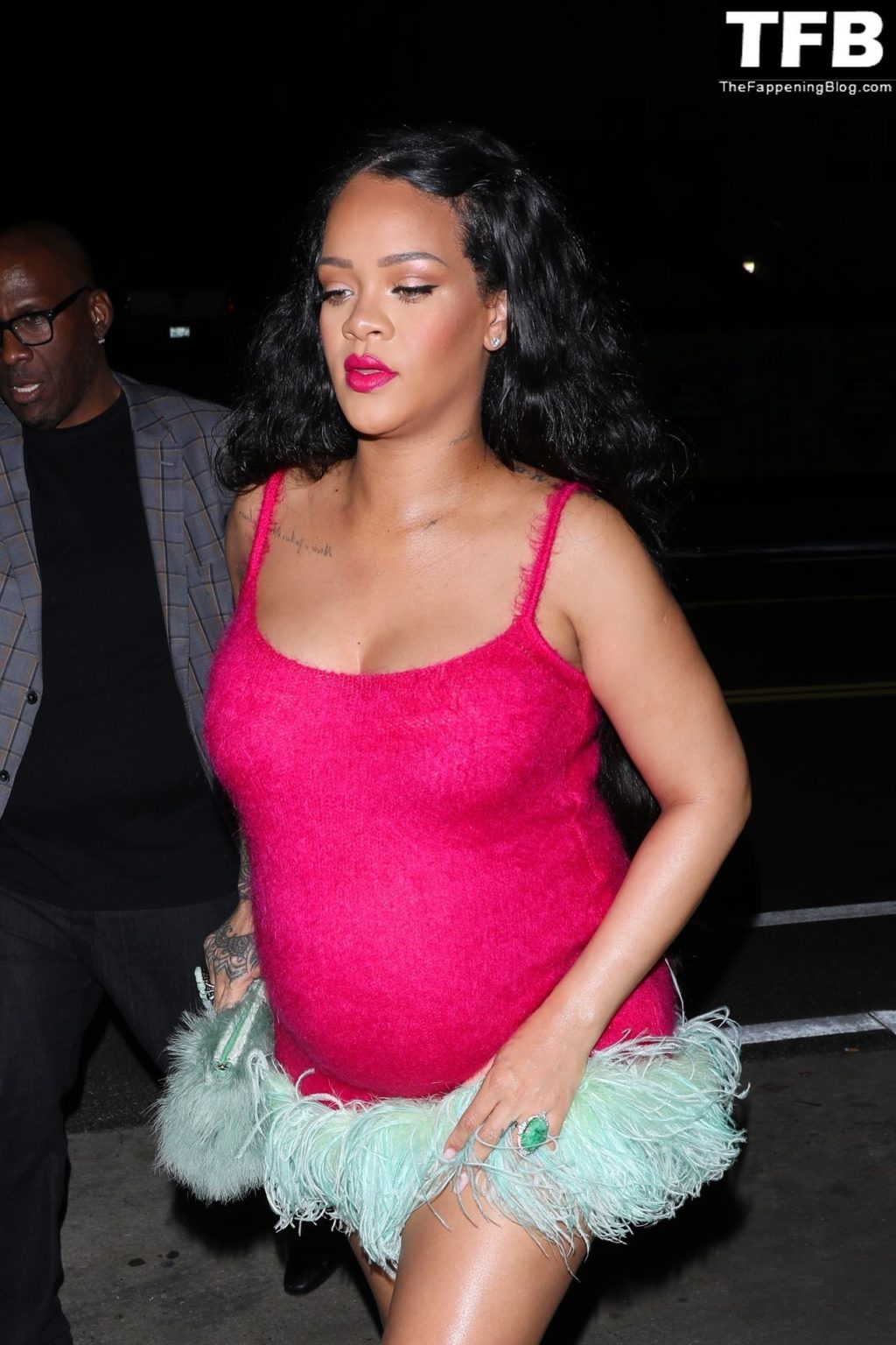 Rihanna Puts Her Baby Bump on Display Grabbing Dinner at Giorgio Baldi (100 Photos)