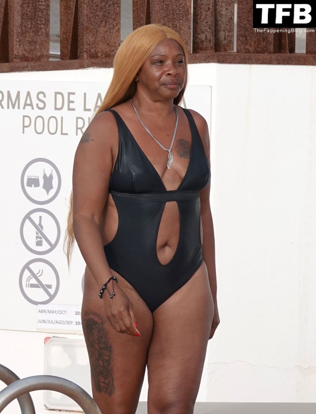 Sandi Bogle Shows Off Her Voluptuous Figure in a Swimsuit Poolside Out in Ibiza (51 Photos)