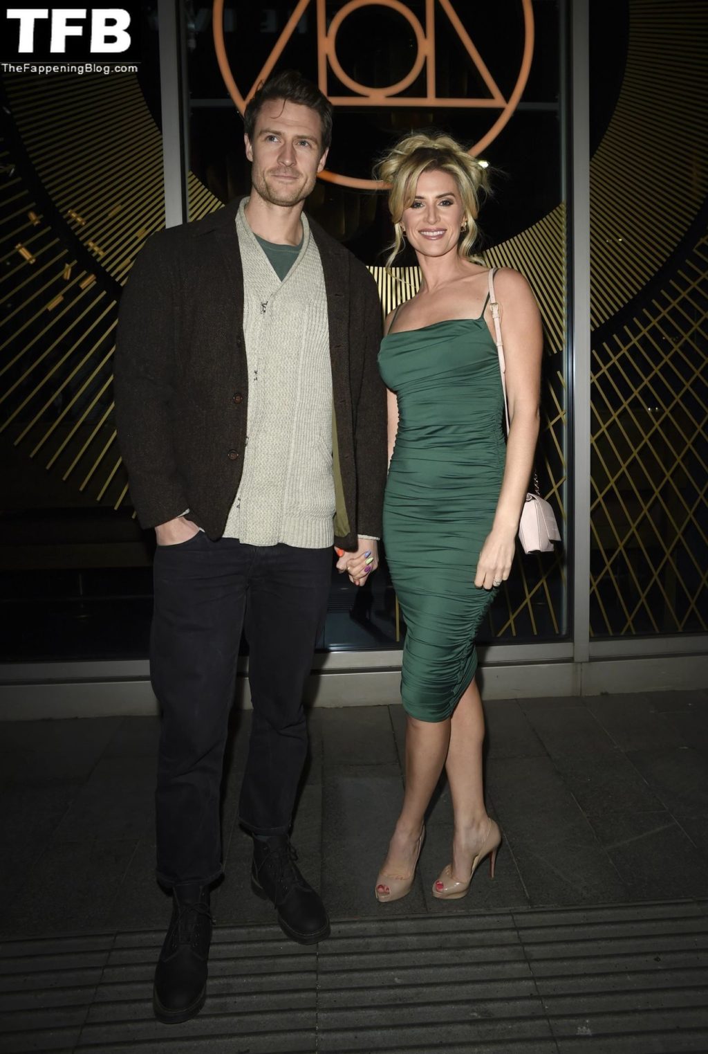Sarah Jayne Dunn Looks Hot in a Green Dress Arriving at the Re-Launch of The Alchemist in Spinningfields (26 Photos)