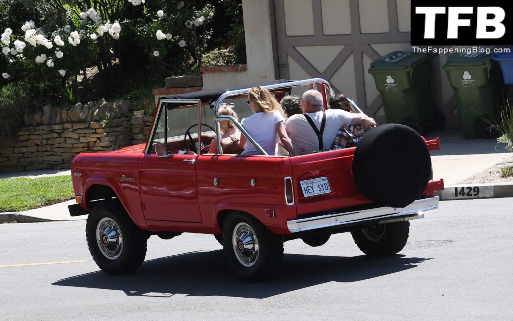 Sydney Sweeney Takes Her 1969 Cherry Red Ford Bronco Out For a Spin in LA (45 Photos)