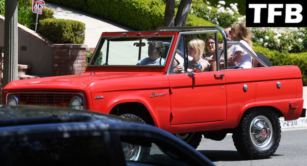 Sydney Sweeney Takes Her 1969 Cherry Red Ford Bronco Out For a Spin in LA (45 Photos)