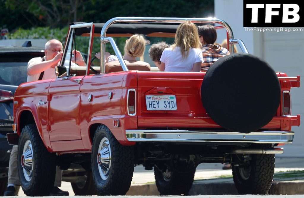 Sydney Sweeney Takes Her 1969 Cherry Red Ford Bronco Out For a Spin in LA (45 Photos)