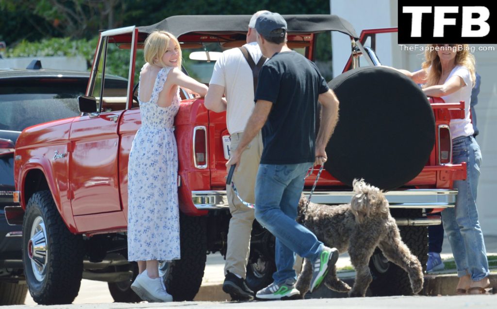 Sydney Sweeney Takes Her 1969 Cherry Red Ford Bronco Out For a Spin in LA (45 Photos)