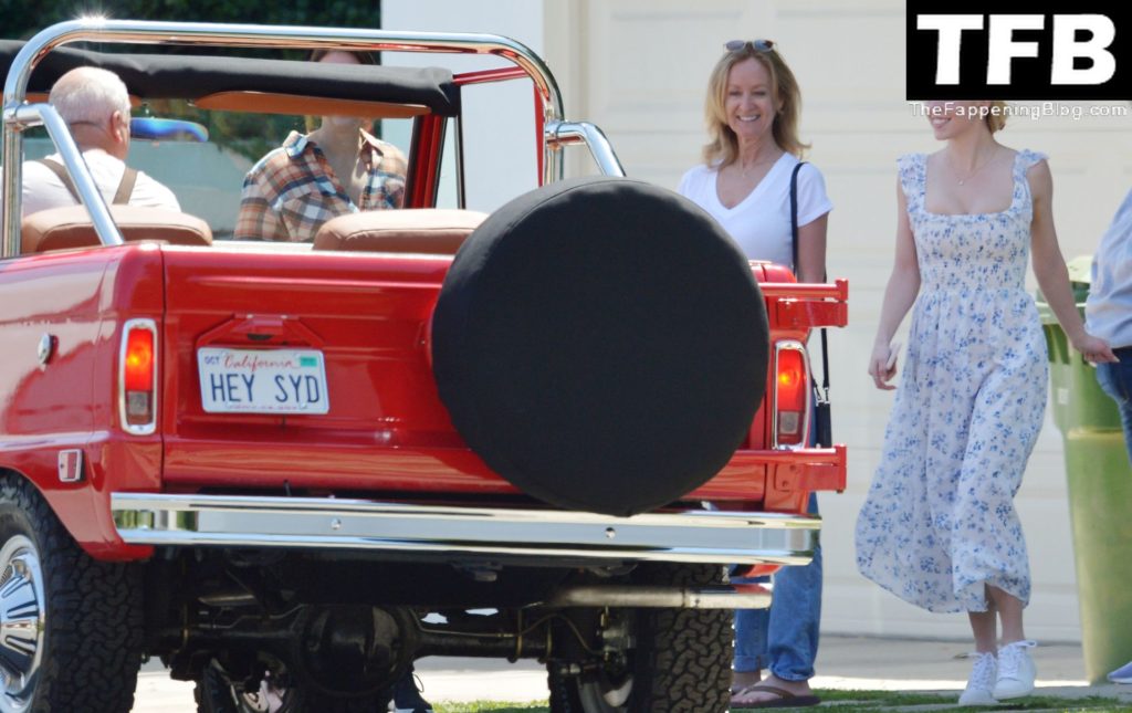 Sydney Sweeney Takes Her 1969 Cherry Red Ford Bronco Out For a Spin in LA (45 Photos)