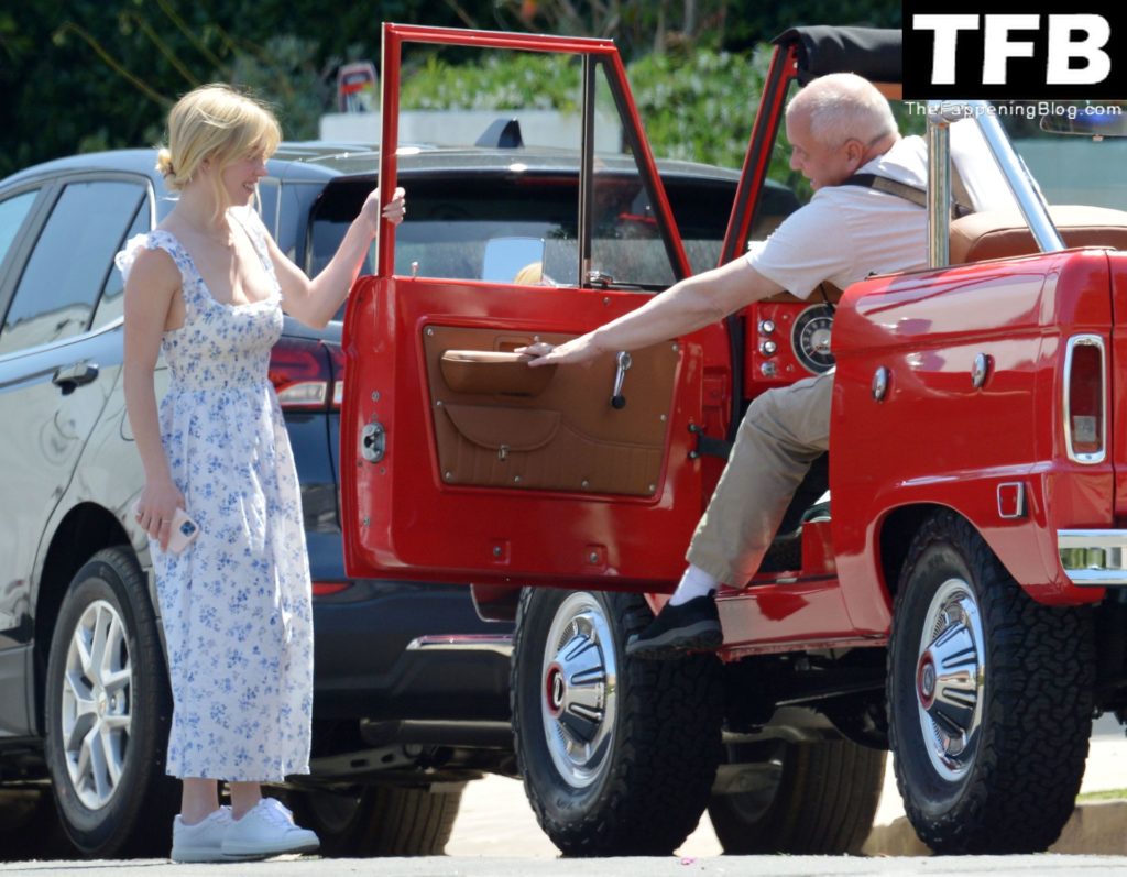 Sydney Sweeney Takes Her 1969 Cherry Red Ford Bronco Out For a Spin in LA (45 Photos)