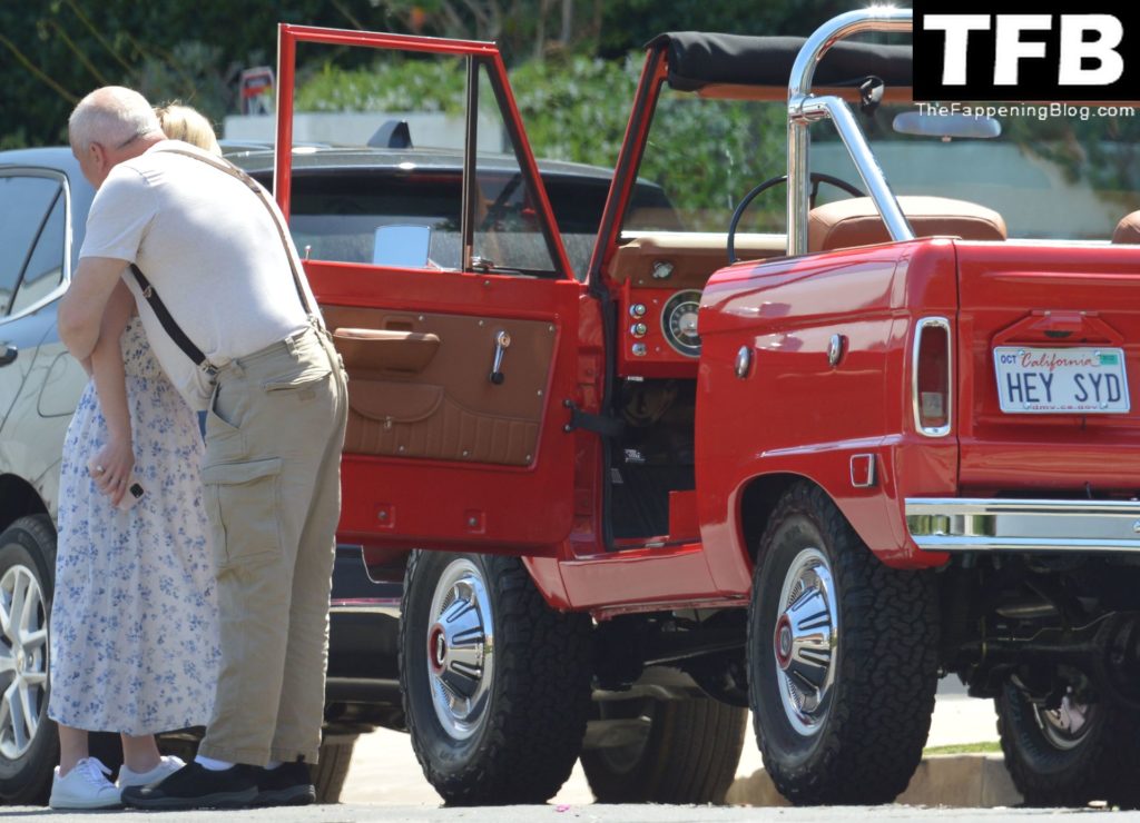 Sydney Sweeney Takes Her 1969 Cherry Red Ford Bronco Out For a Spin in LA (45 Photos)