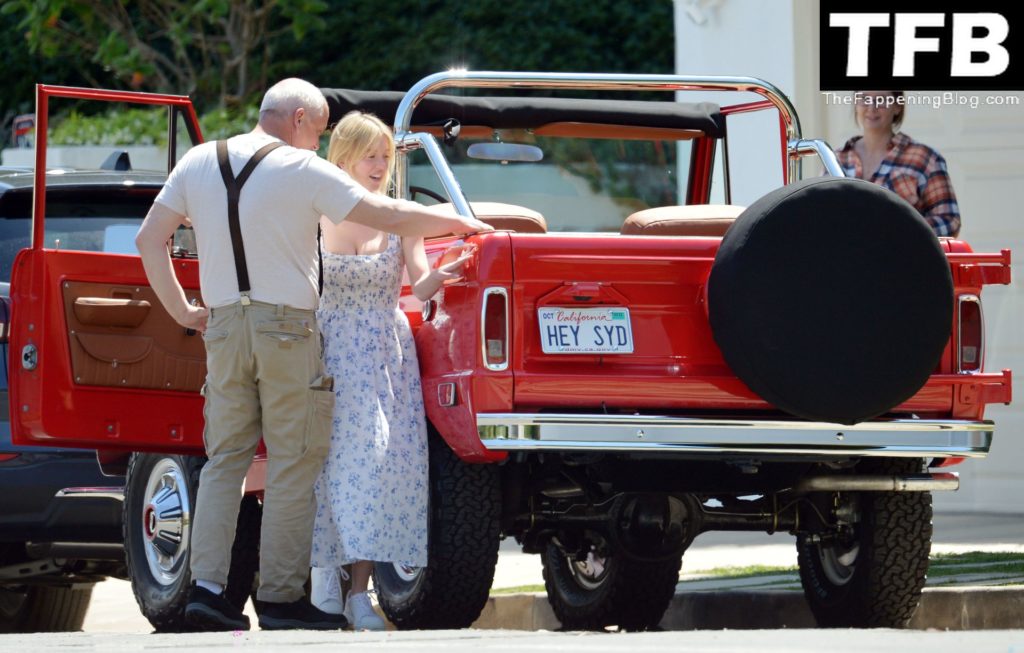 Sydney Sweeney Takes Her 1969 Cherry Red Ford Bronco Out For a Spin in LA (45 Photos)