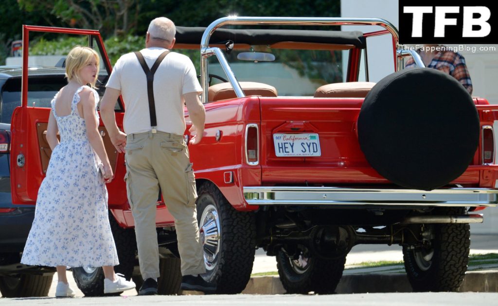 Sydney Sweeney Takes Her 1969 Cherry Red Ford Bronco Out For a Spin in LA (45 Photos)