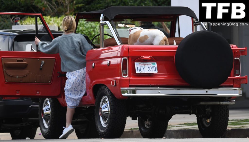 Sydney Sweeney Takes Her 1969 Cherry Red Ford Bronco Out For a Spin in LA (45 Photos)