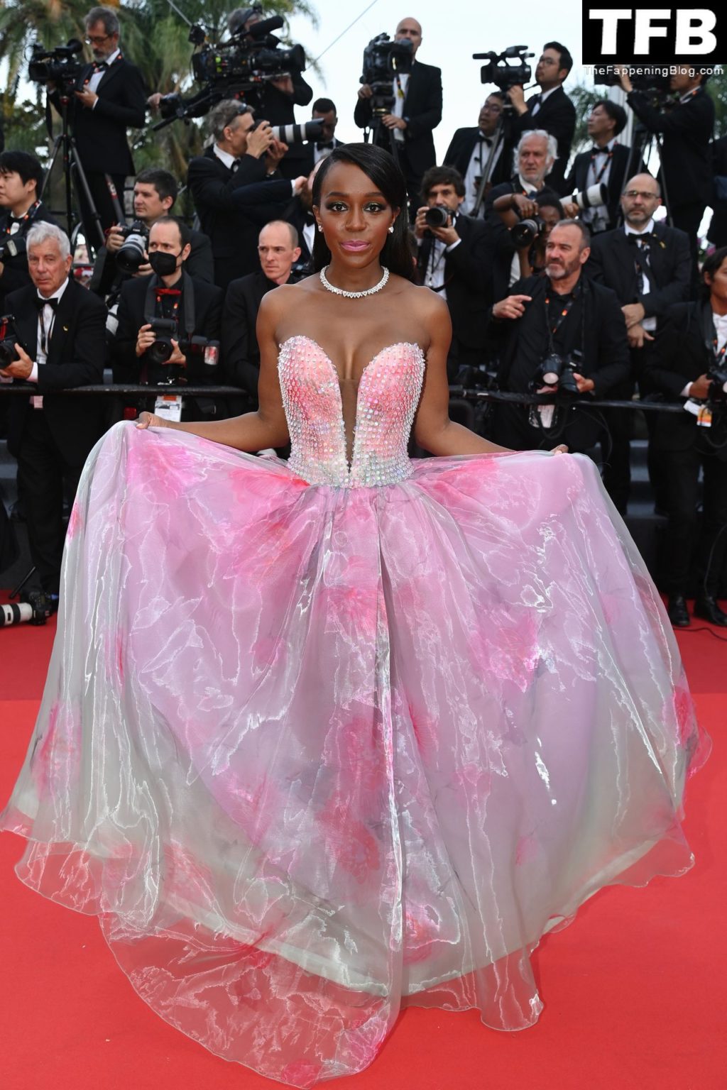 Aja Naomi King Shows Off Her Sexy Tits at the 75th Annual Cannes Film Festival (72 Photos)