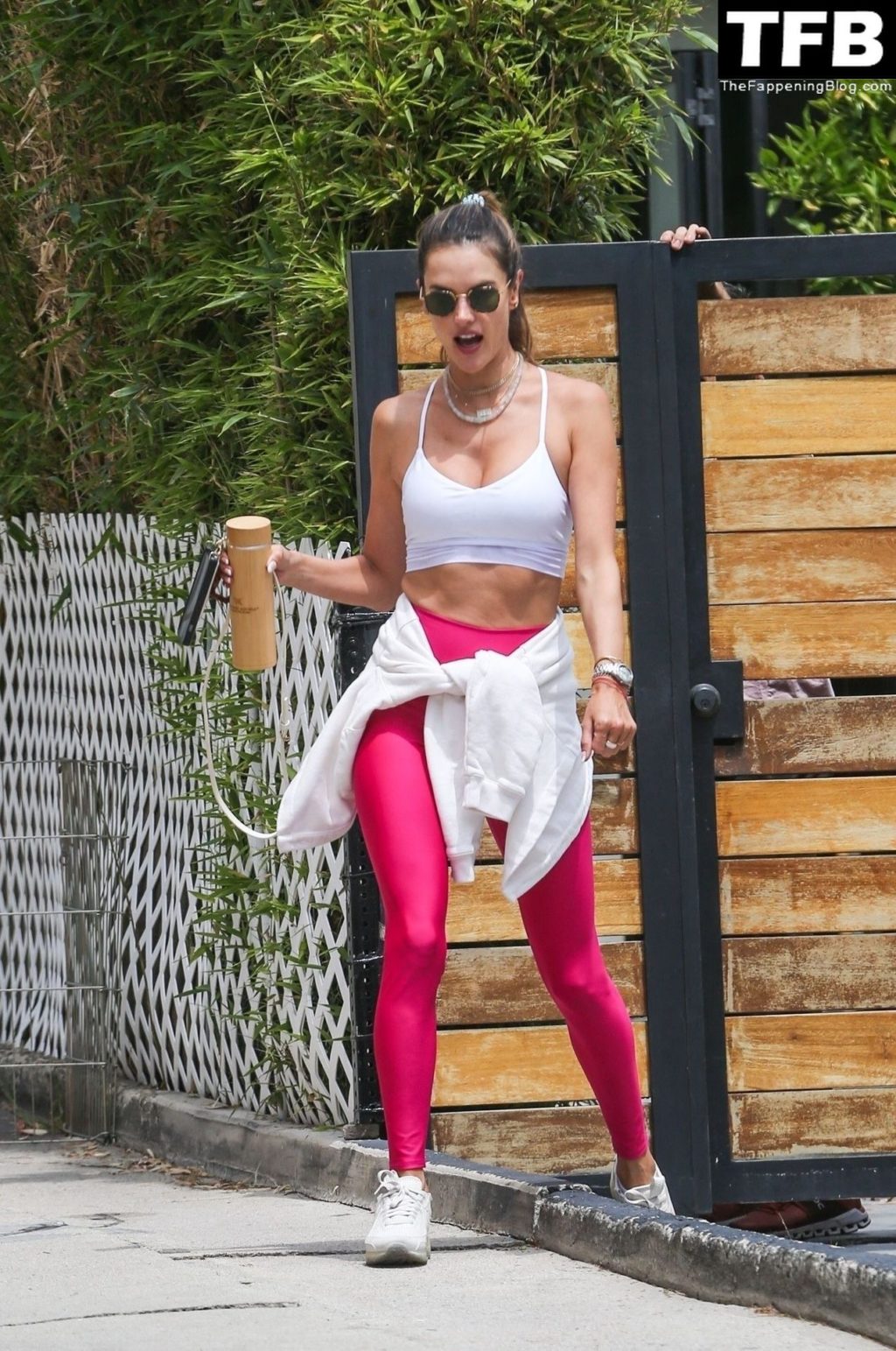 Alessandra Ambrosio Brings Hot Pink Yoga Pants for Tuesday Workout (33 Photos)