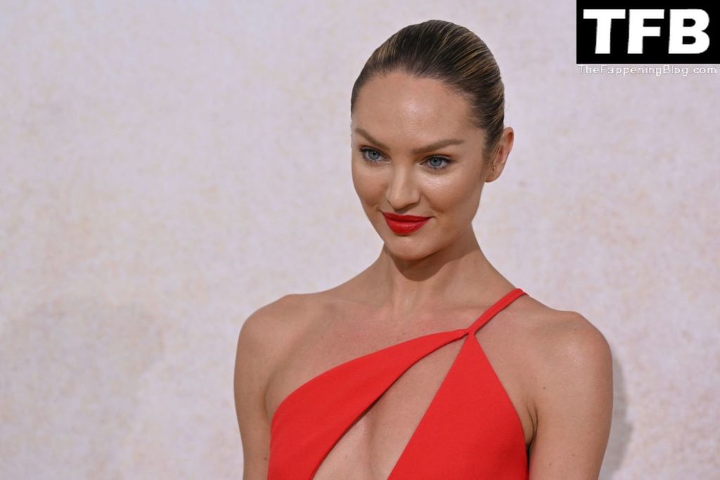 Candice Swanepoel Poses Braless in a Red Dress at the amfAR Gala Cannes 2022 in Cap d’Antibes (29 Photos)