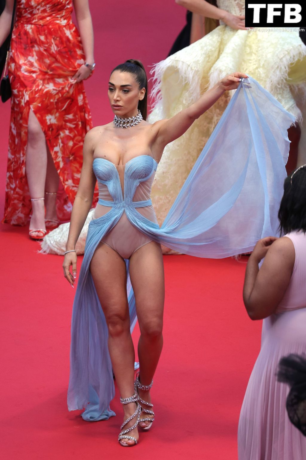 Elisa de Panicis Shows Off Her Sexy Tits &amp; Legs at the 75th Annual Cannes Film Festival (12 Photos)