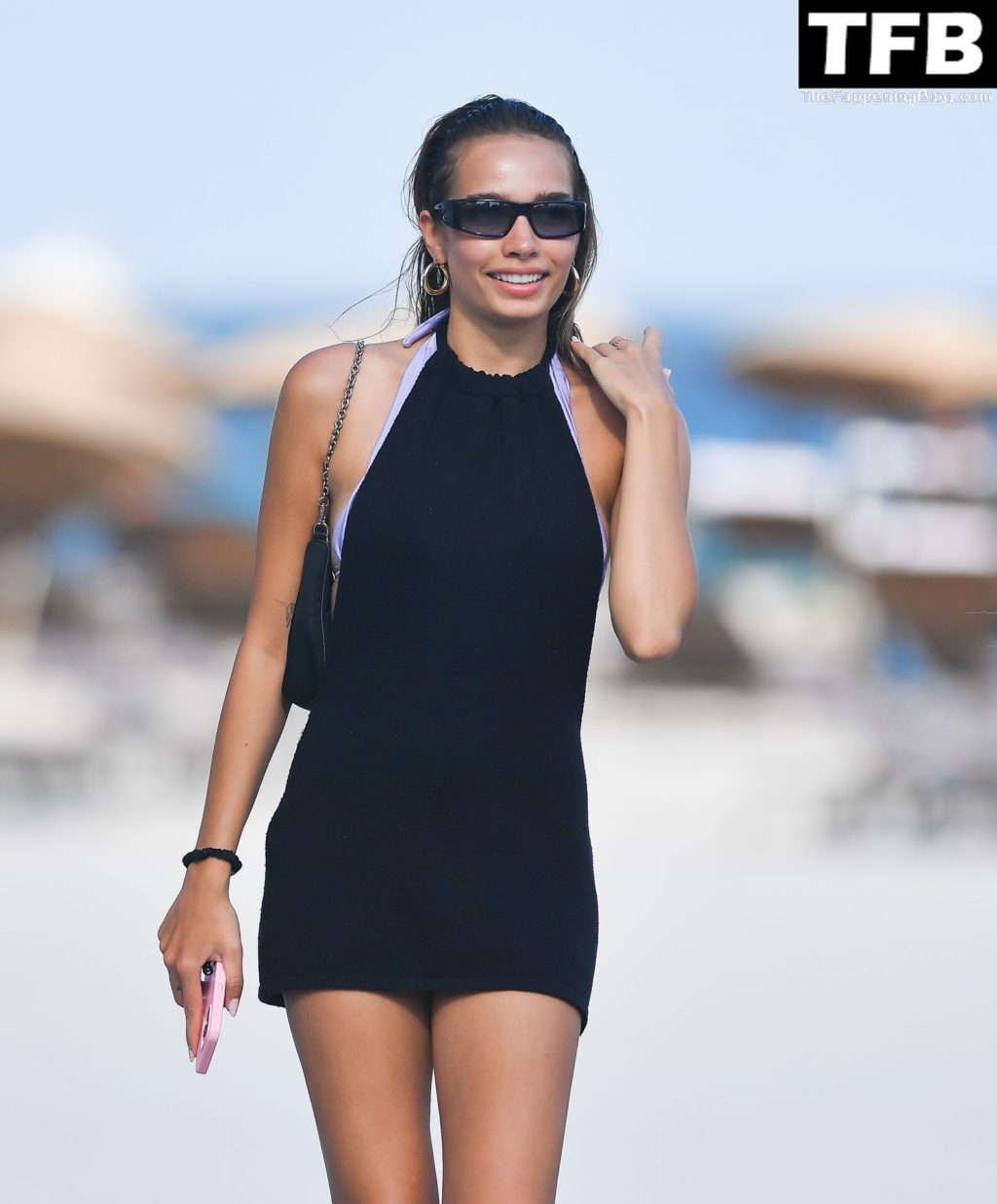 Leggy Hana Cross Hits the Beach in Miami Beach (26 Photos)