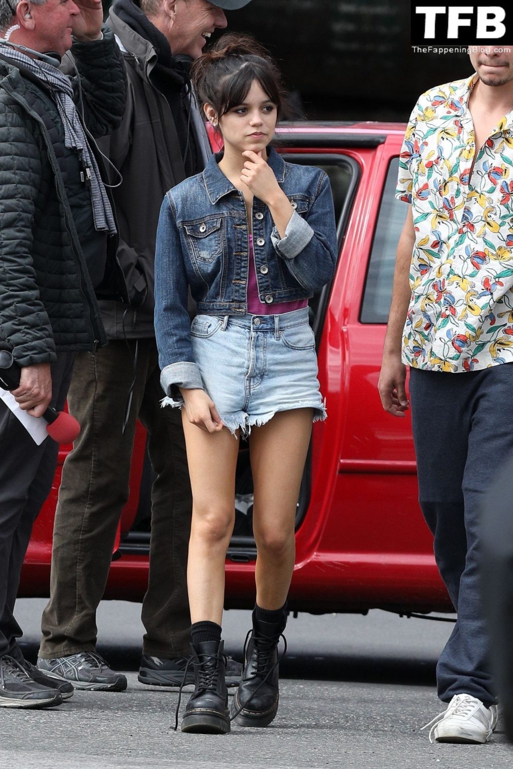 Leggy Jenna Ortega is Spotted in Short Shorts on the Set of “Finest Kind” (24 Photos)