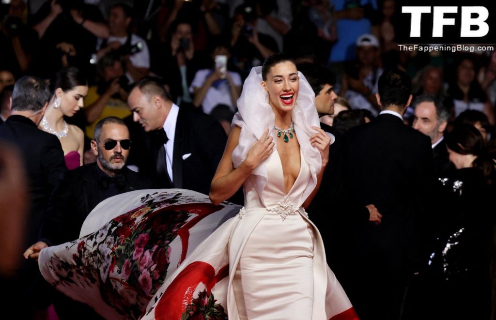 Jessica Michel Poses Braless on the Red Carpet at the 75th Annual Cannes Film Festival (80 Photos)