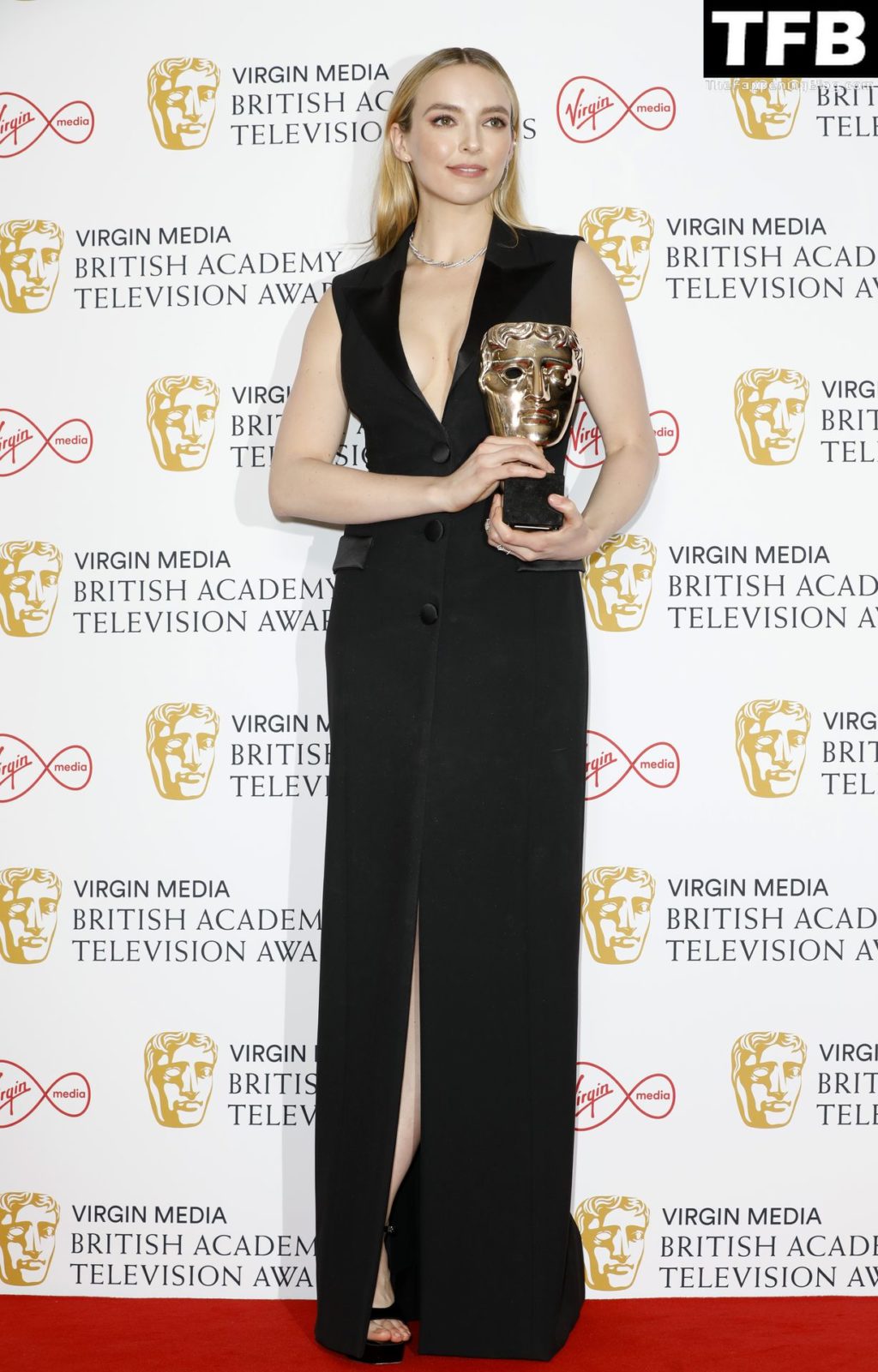 Jodie Comer Displays Her Cleavage at the Virgin Media British Academy Television Awards (93 Photos)