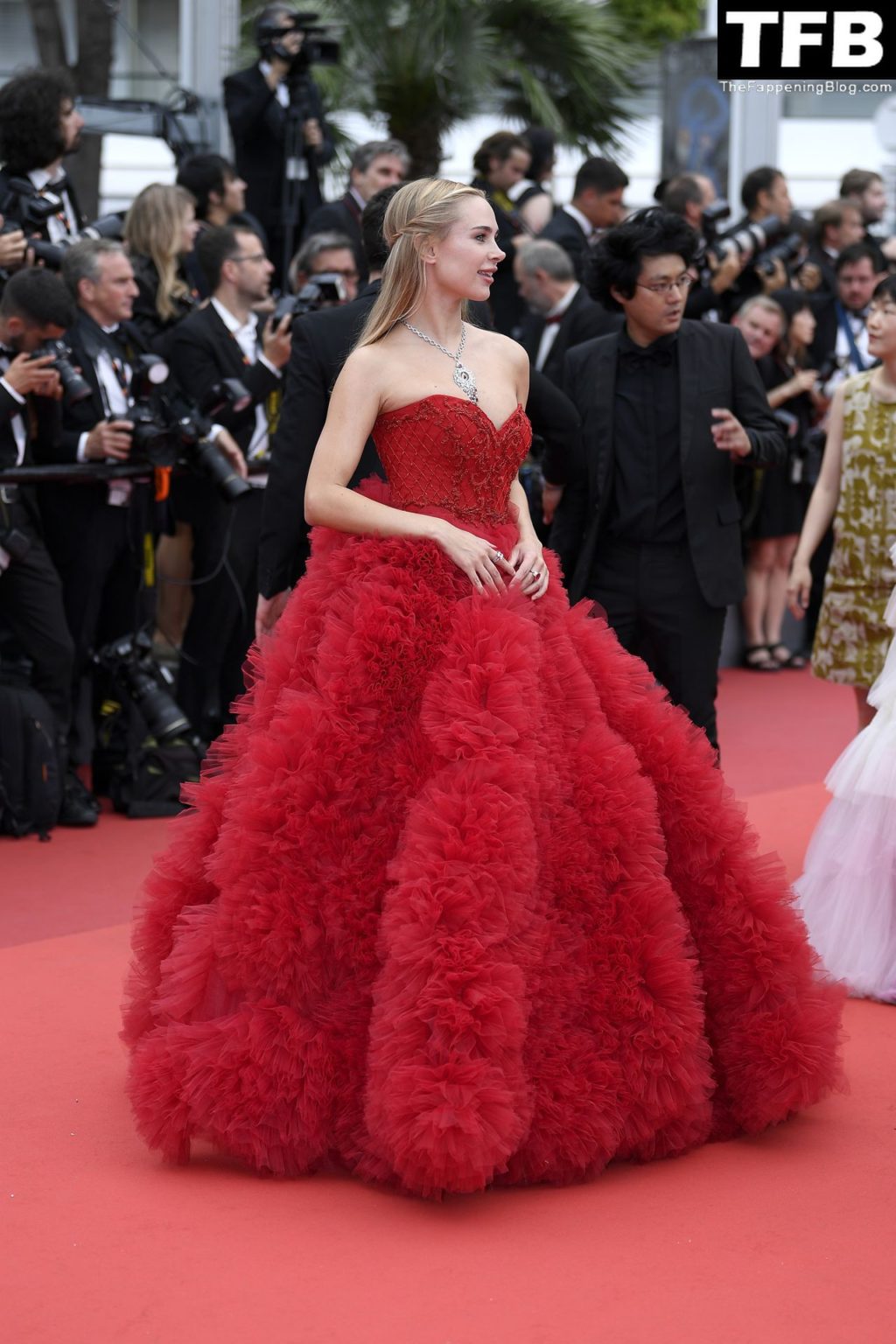 Kimberley Garner Looks Hot in a Red Dress at the 75th Annual Cannes Film Festival (134 Photos)