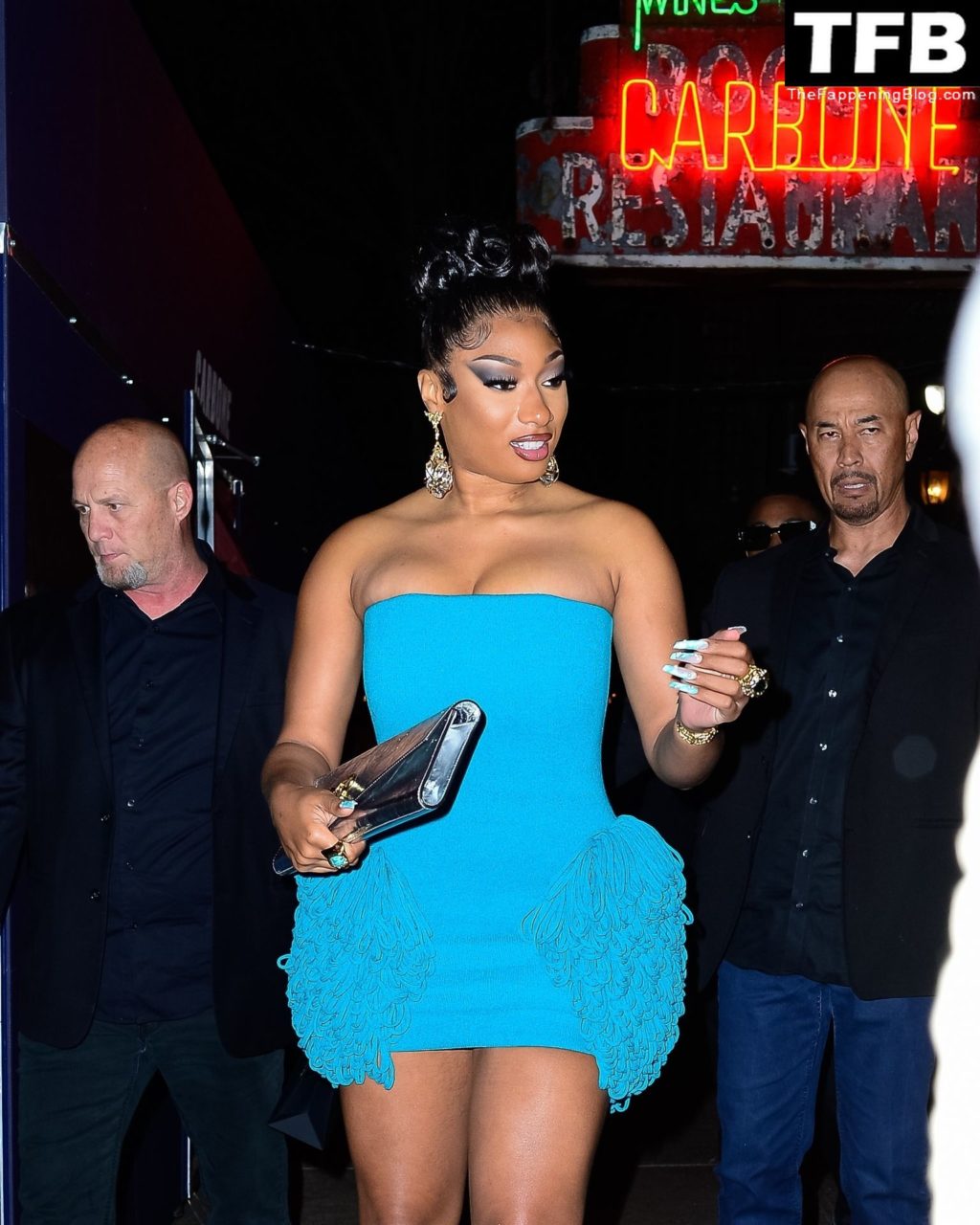 Leggy Megan Thee Stallion Has Dinner at Carbone in NYC (34 Photos)