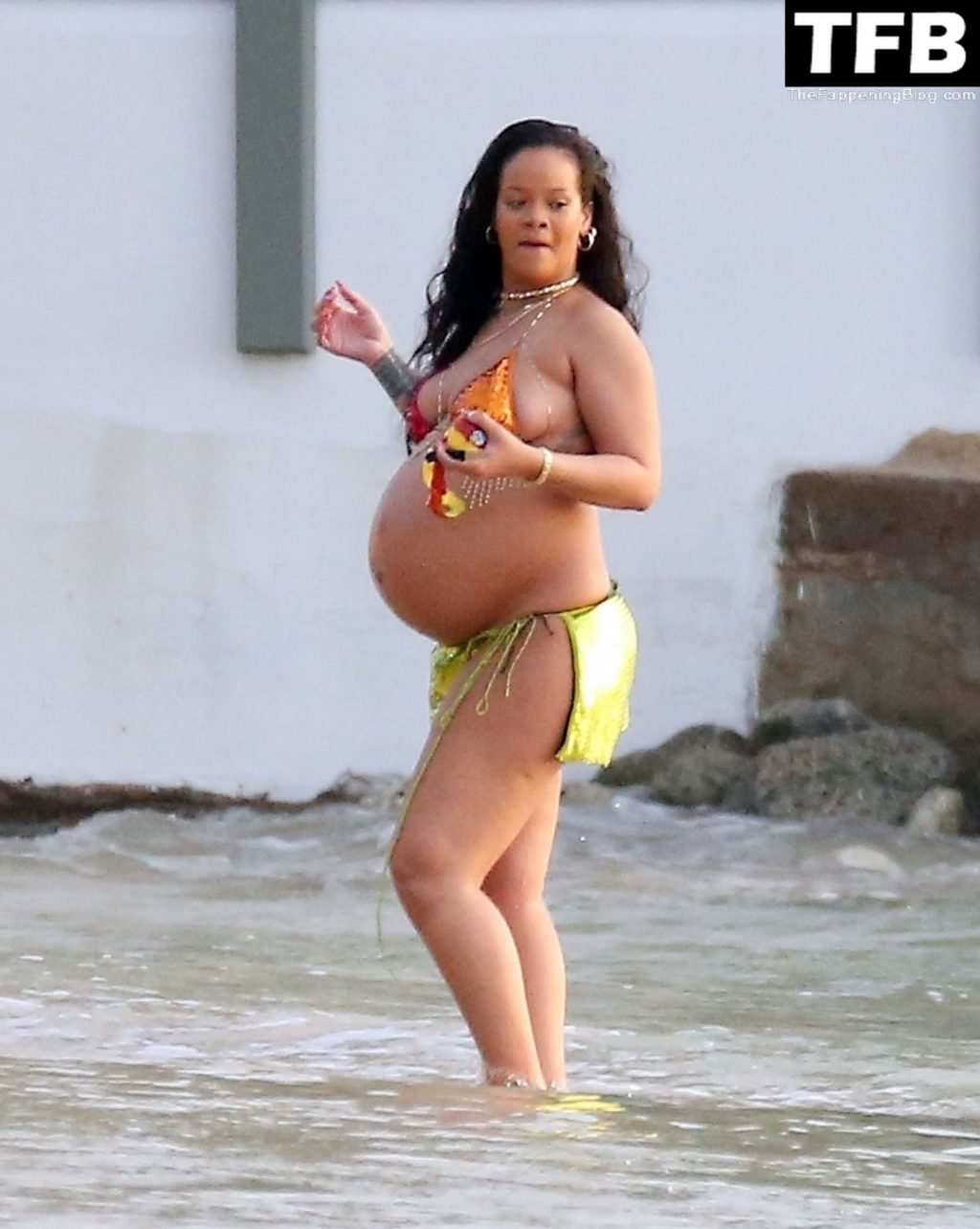 Rihanna Enjoys a Day on the Beach in Barbados (48 New Photos)