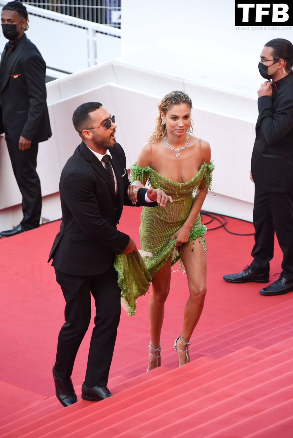 Rose Bertram Poses in a See-Through Green Dress at the 75th Cannes Film Festival (113 Photos)