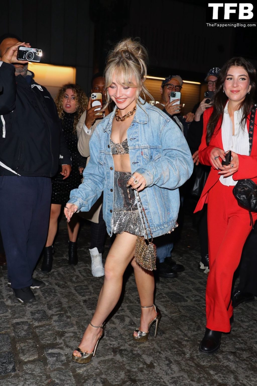 Leggy Sabrina Carpenter Arrives at the Boom Boom Room for Cardi B’s Met Gala Afterparty (17 Photos)