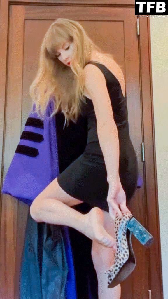 Taylor Swift Displays Her Sexy Foot (3 Pics + Video)