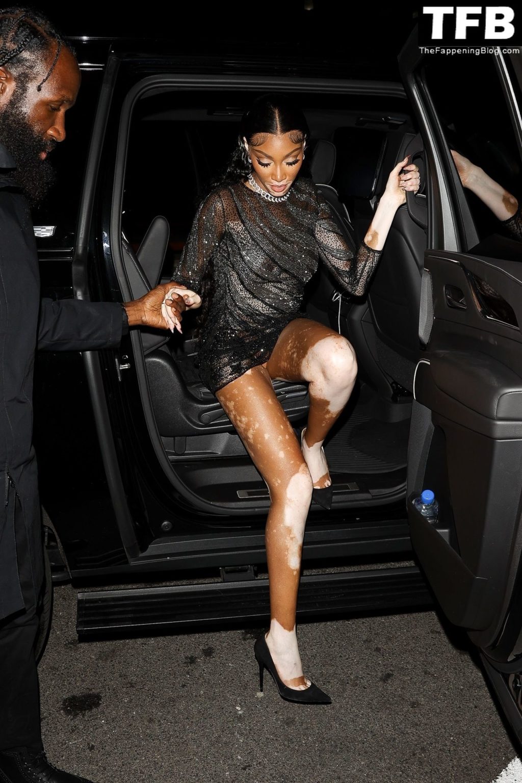 Winnie Harlow Flashes Her Tits &amp; Underwear as She Arrives at Casa Cipriani for Met Gala After-Party (42 Photos)