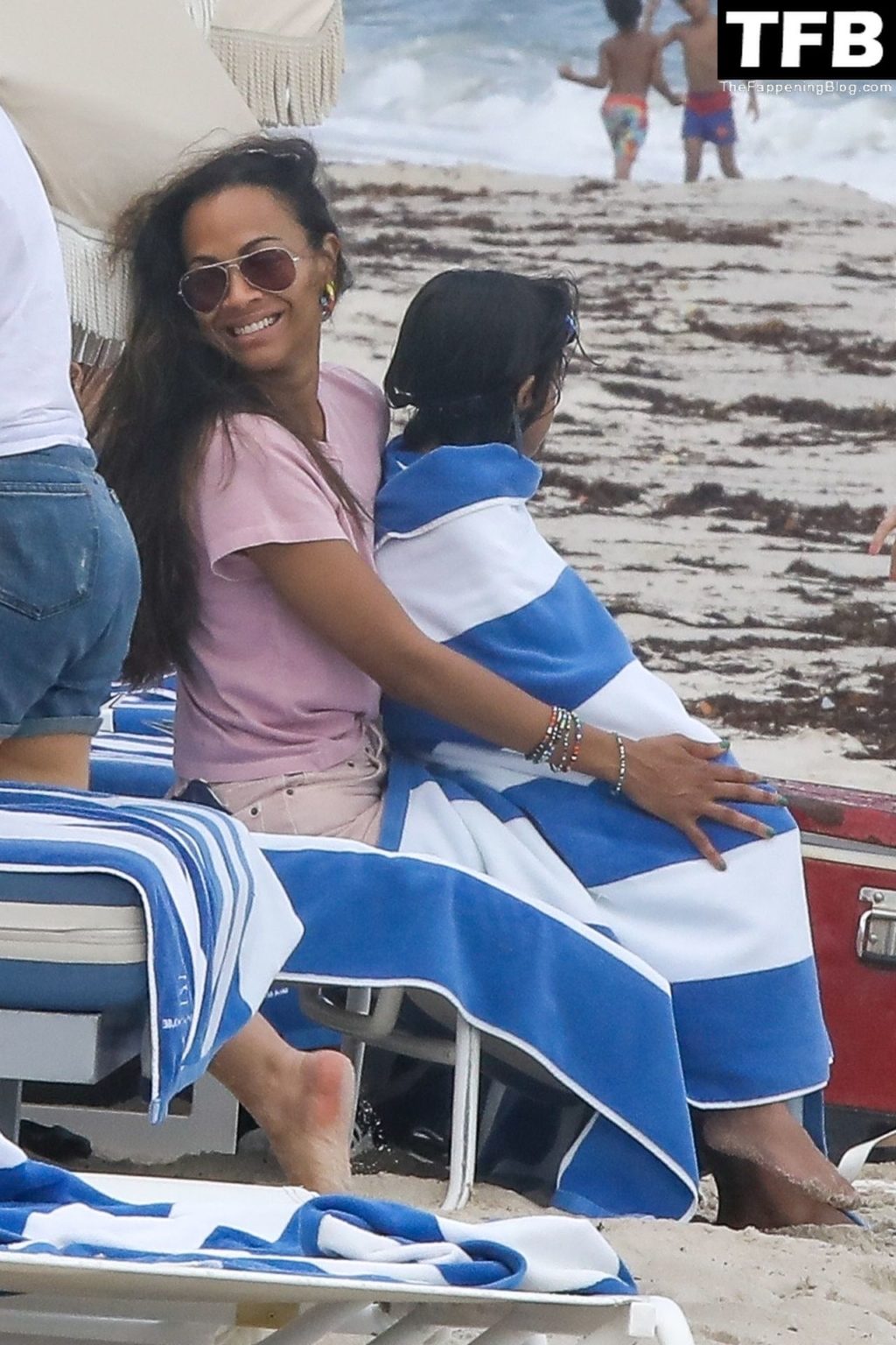 Zoe Saldana Enjoys a Day at the Beach With Her Family (79 Photos)