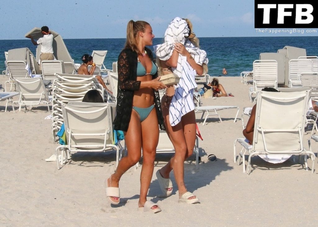 Alisha Lehmann &amp; Sarah Mayling Work on Their Tans on the Beaches of Miami Beach (31 Photos)