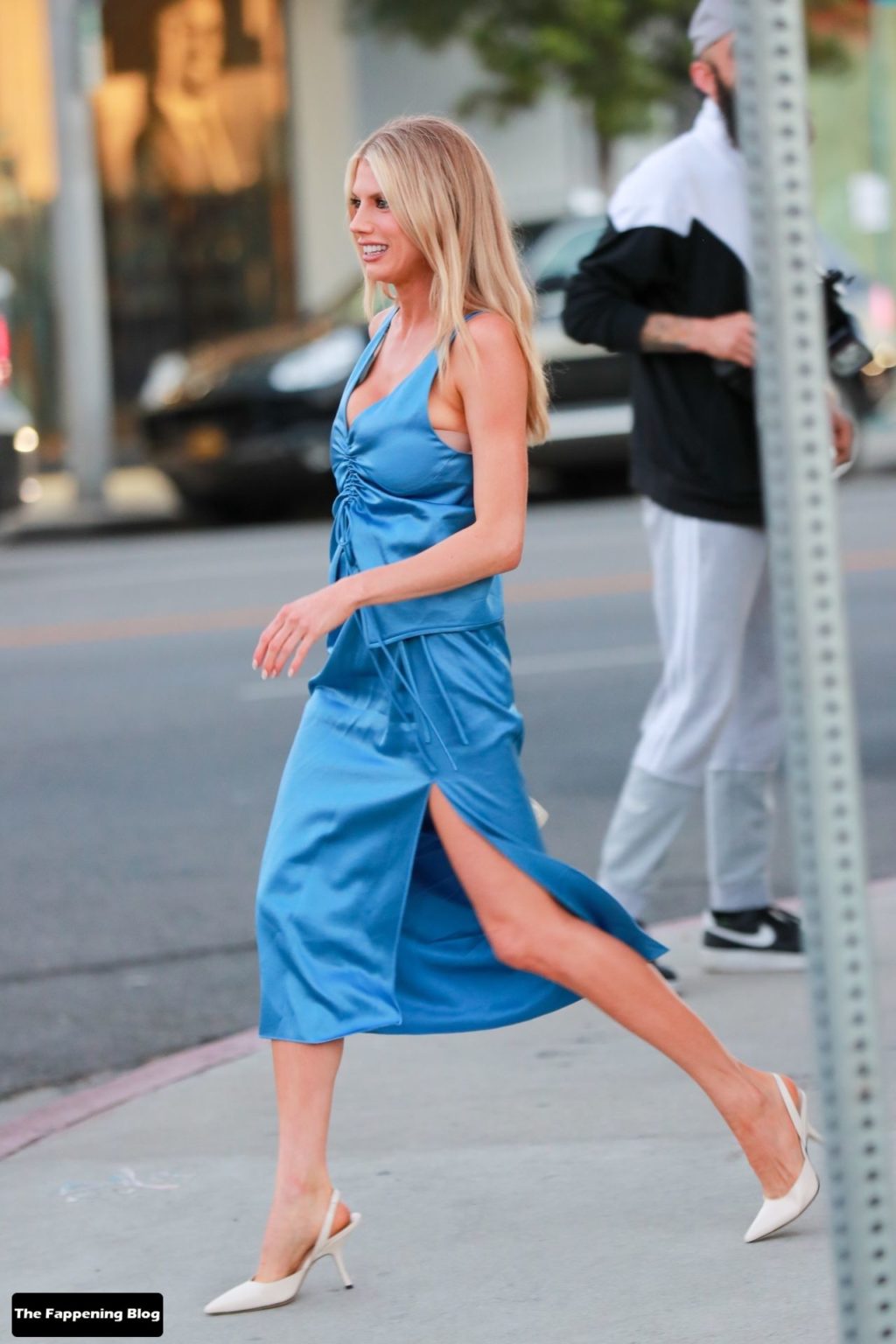 Charlotte McKinney Looks Hot in a Blue Dress at the ByFar Event in WeHo (12 Photos)