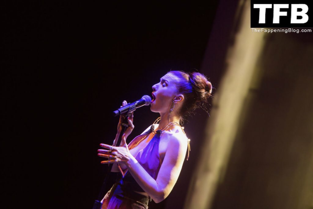 Chrysta Bell Displays Her Sexy Tits on Stage at the Auditorium Parco della Musica (11 Photos)