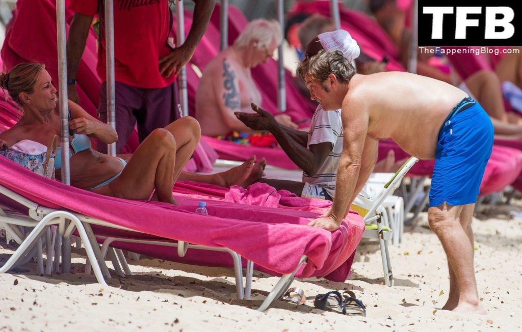 Donna Derby &amp; Bradley Walsh Enjoy a Day on the Beach in Barbados (15 Photos)