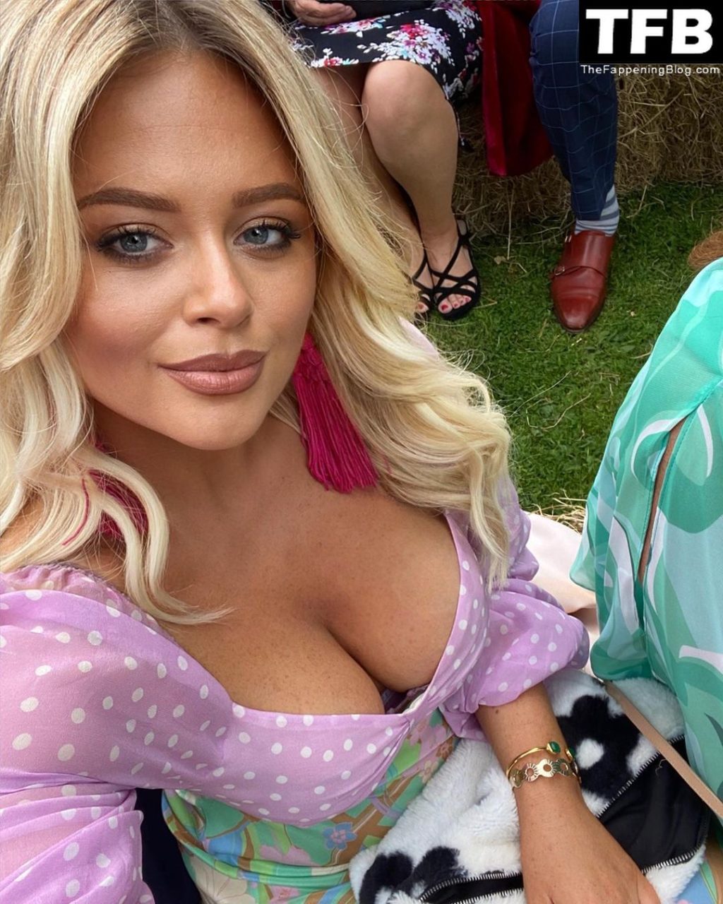 Emily Atack Shows Off Her Cleavage (2 Photos)