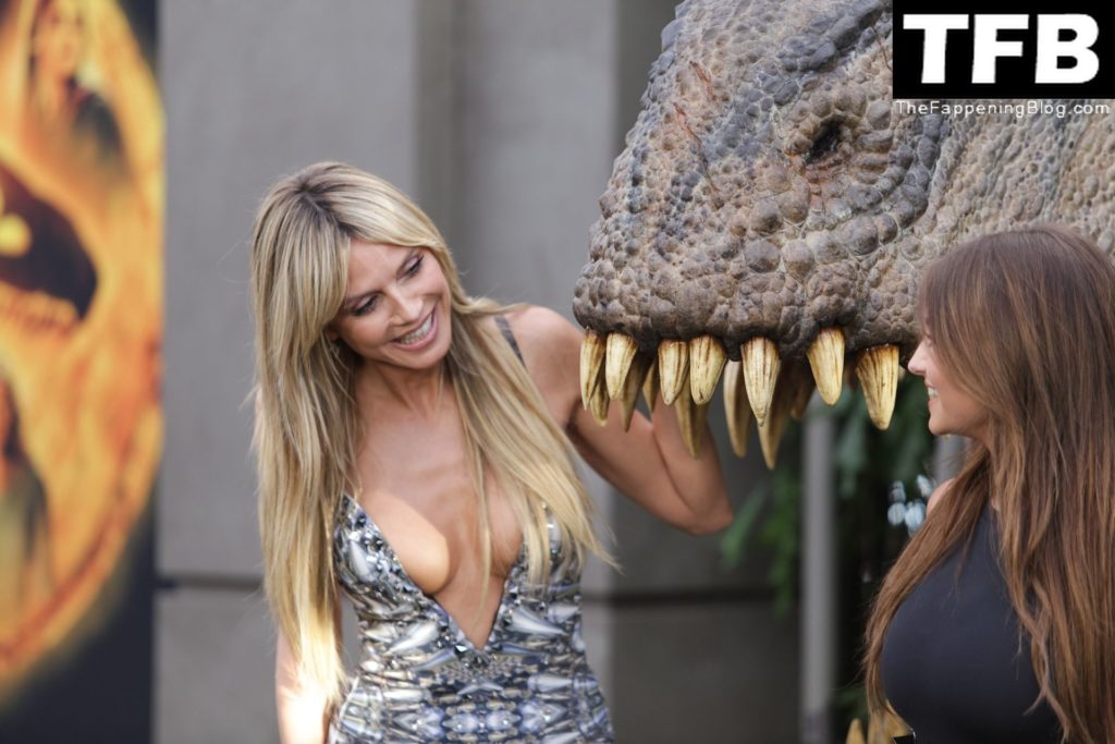 Heidi Klum Displays Nice Cleavage at the “Jurassic World: Dominion” Premiere in Hollywood (34 Photos)