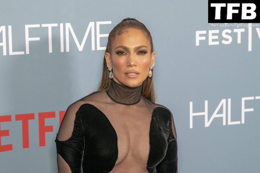 Jennifer Lopez Flaunts Her Sexy Tits at the “Halftime” Premiere in NYC (82 Photos)