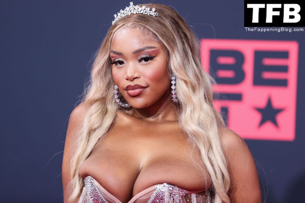 Jourdin Pauline Shows Off Her Sexy Boobs at the 2022 BET Awards in LA (17 Photos)