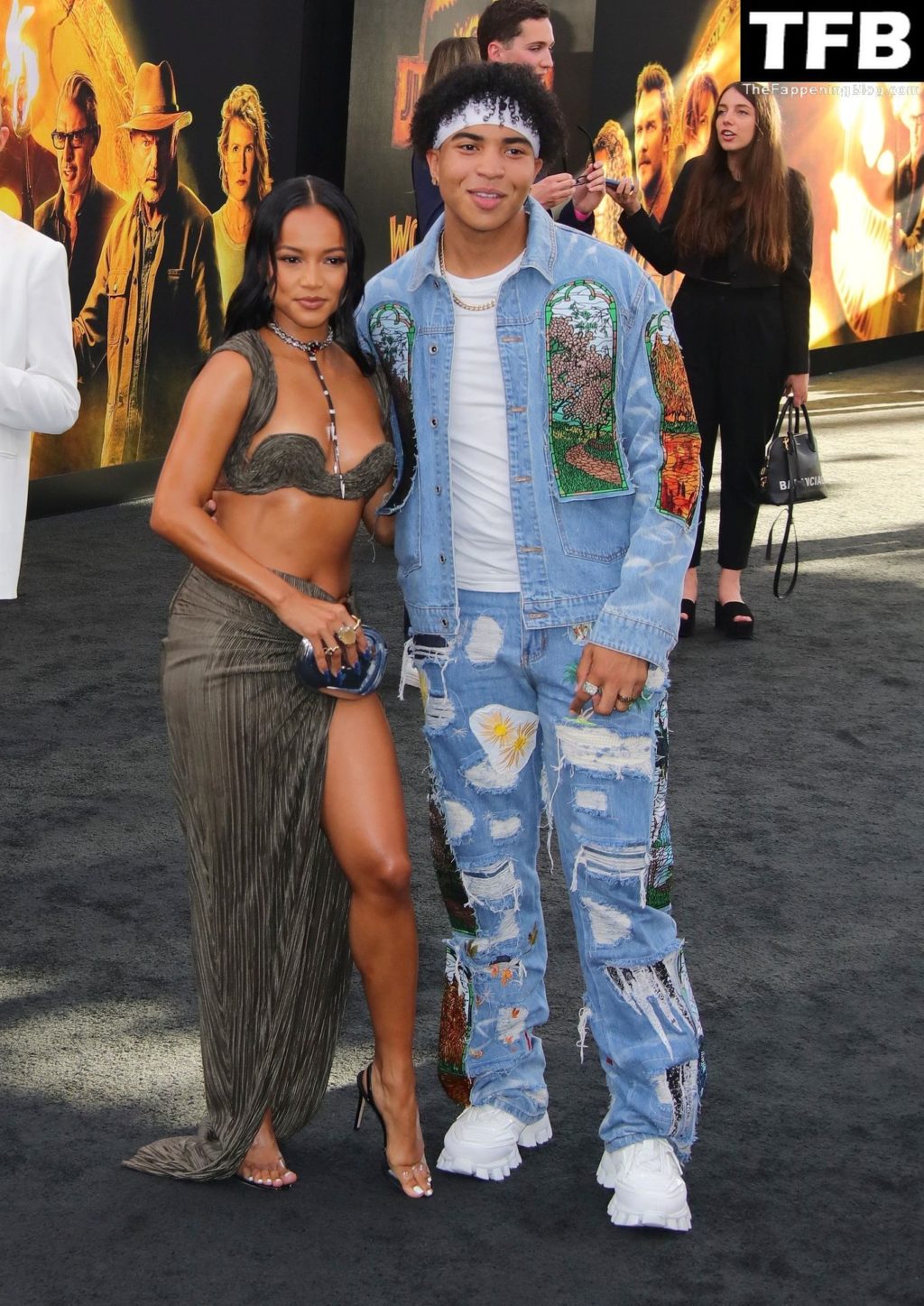 Karrueche Tran Flaunts Her Sexy Tits &amp; Legs at the “Jurassic World: Dominion” Premiere in Hollywood (17 Photos)