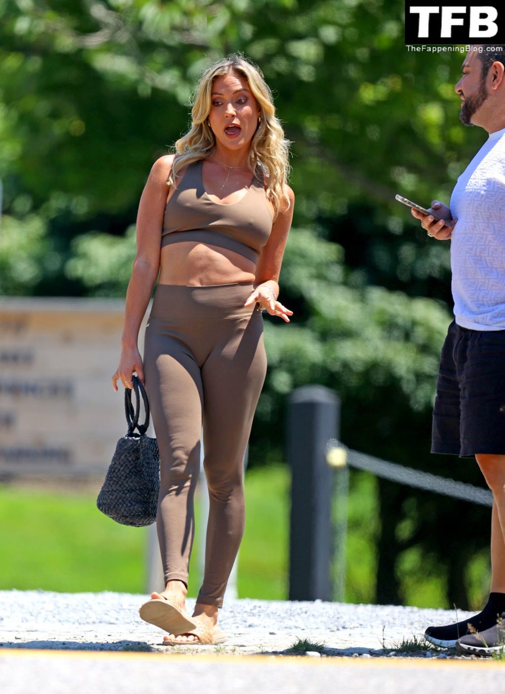 Kristin Cavallari Shows Off Her Abs While Wearing a Brown Athleisure Outfit in East Hampton (47 Photos)
