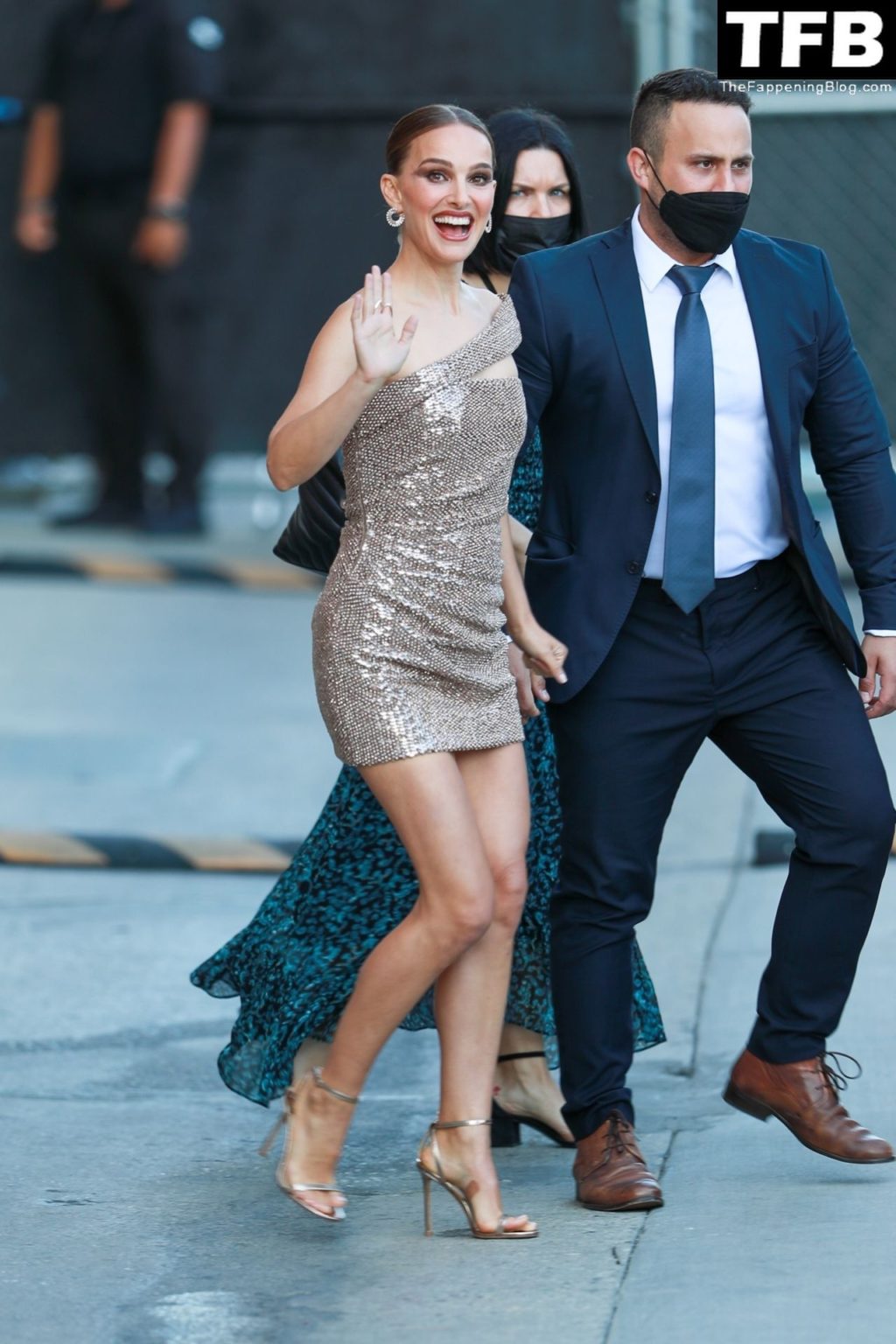 Natalie Portman Looks Hot in a Sequin Dress at Jimmy Kimmel Live! Ahead of Her “Thor” Premiere (11 Photos)